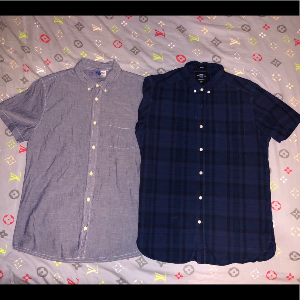 H&M Short Sleeve Dress Shirts Mens Medium Bundle
